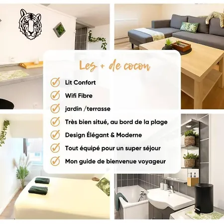 Le Cocon- Avec Terrasse A 5 Minutes A Pied De La شقة لي بورتيل